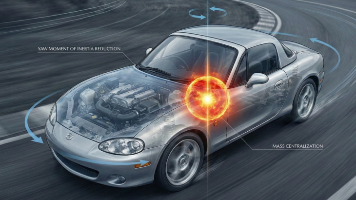 ロードスター「ヨー慣性モーメント」の低減