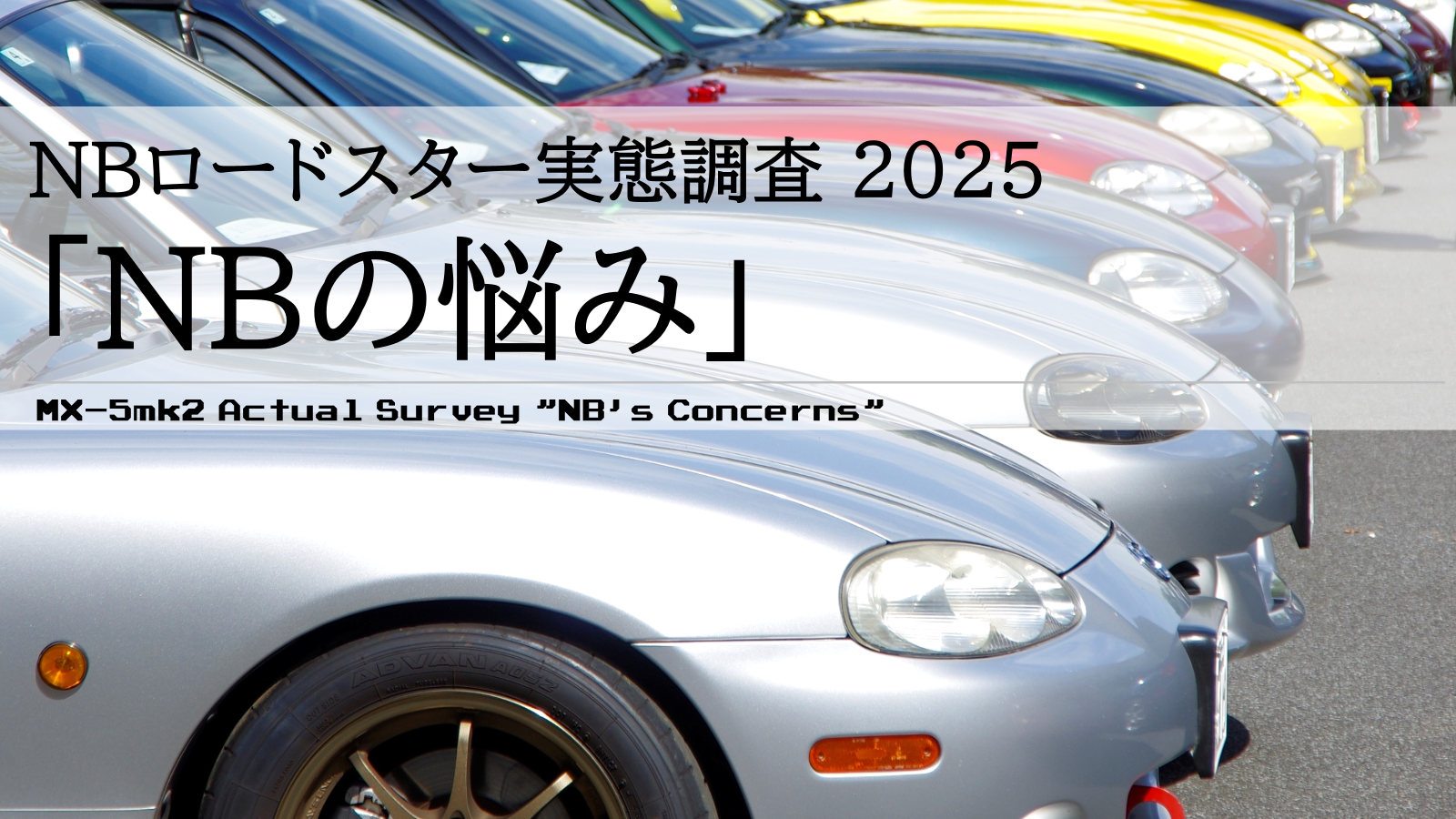 NBロードスター実態調査2025②「NBの悩み」 - NBロードスターアーカイブ
